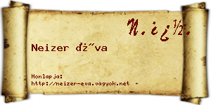 Neizer Éva névjegykártya
